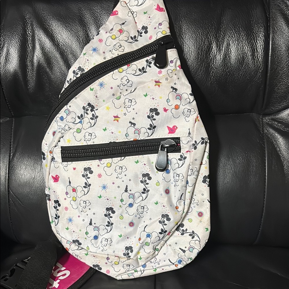 Colorful Poodle Print Sling Bag
